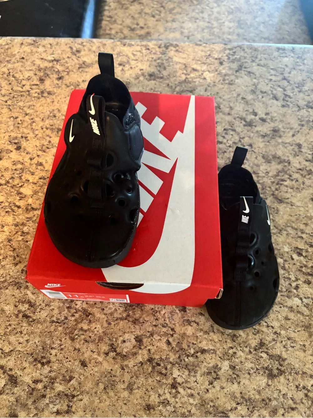 Nike Kids Black Slip-On Foam Runner Sneakers